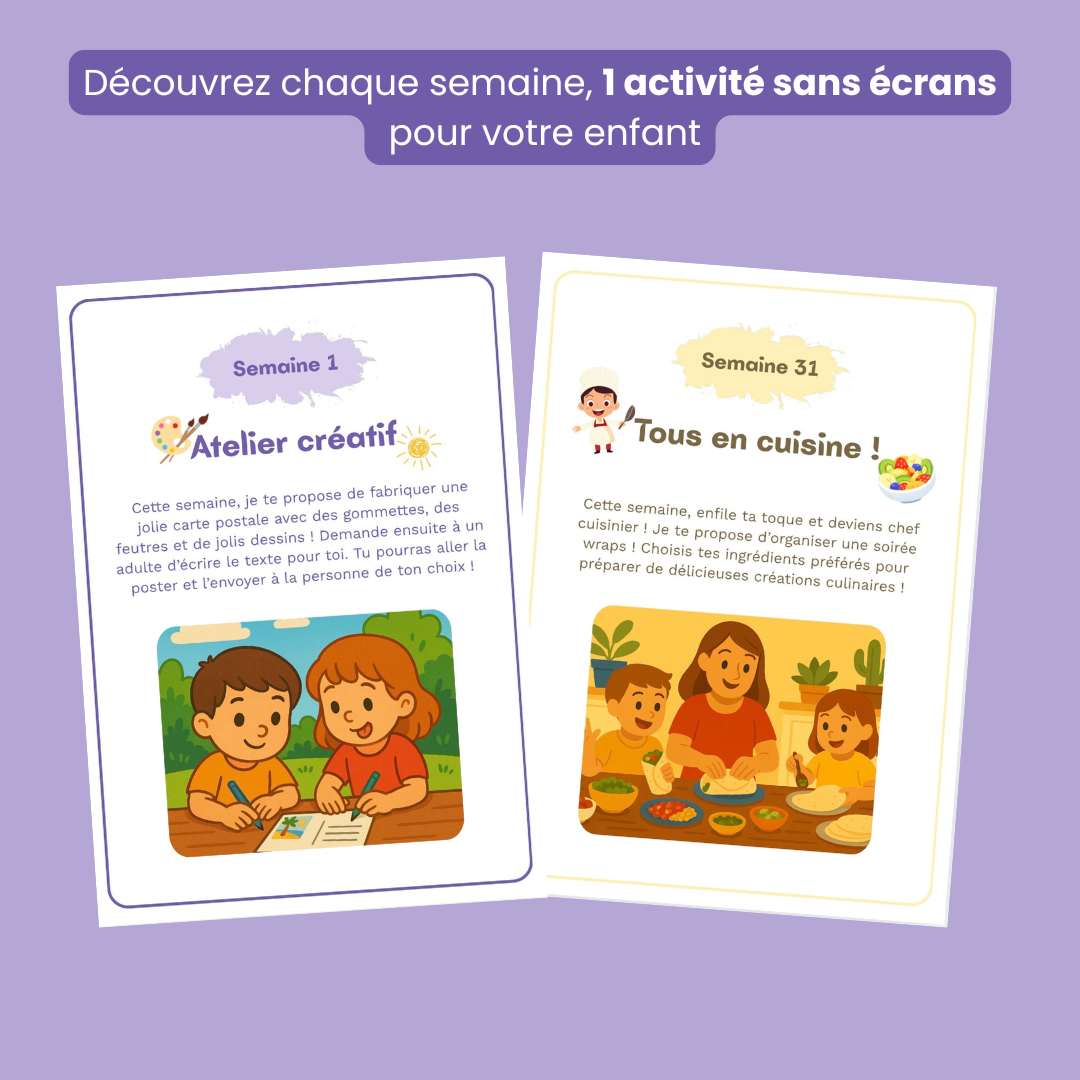 Calendrier d’activités Famille (3–6 ans)