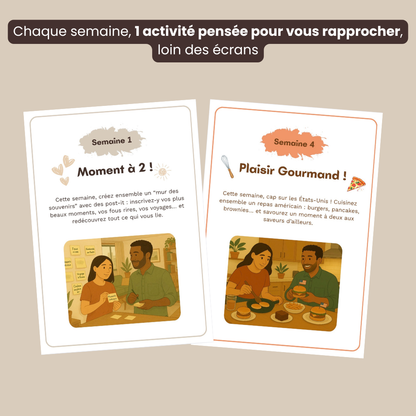 Exemples d'activités couple - jeux et défis complices