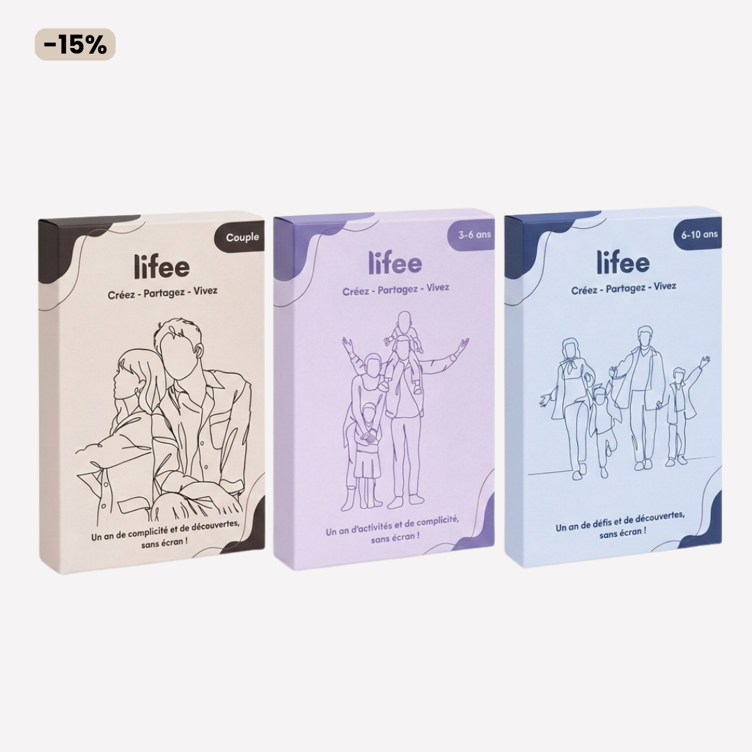 Pack Lifee Famille - 3 calendriers d'activités sans écran pour enfants et couple