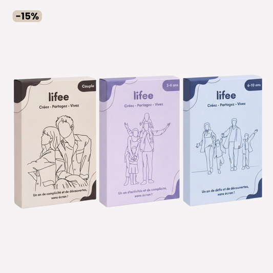 Pack Lifee Famille - 3 calendriers d'activités sans écran pour enfants et couple